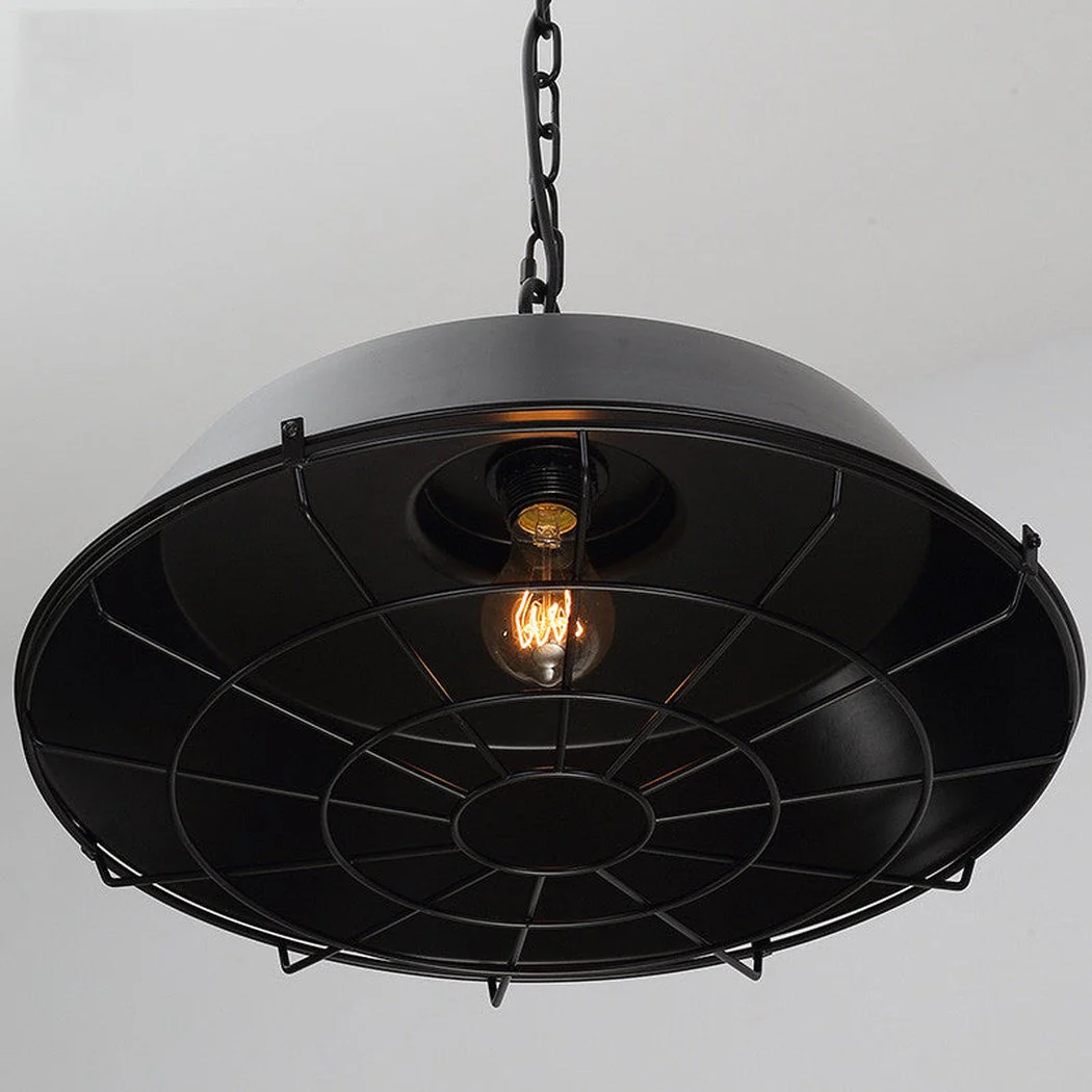 Industrial Pendant Light Cage - Black - Image 3