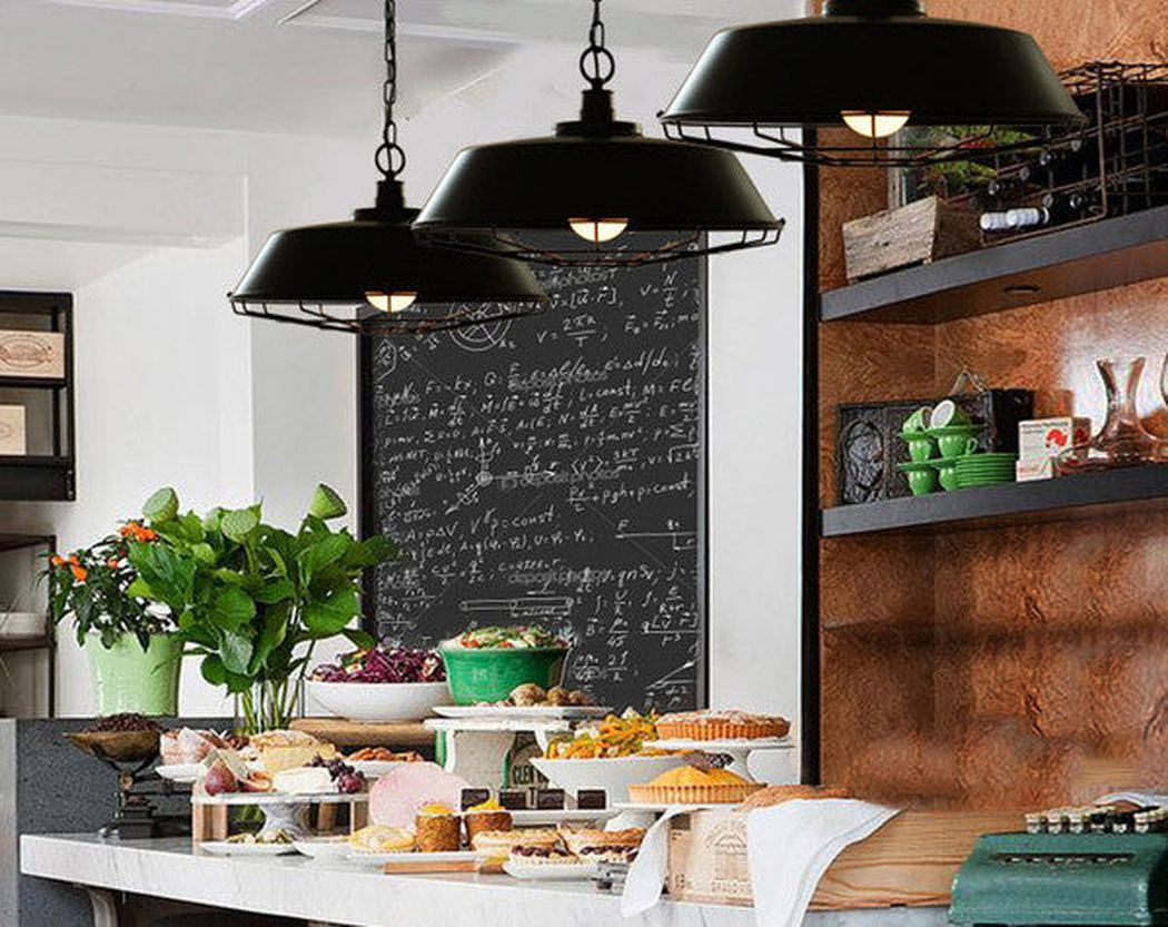 Industrial Pendant Light Cage - Black - Image 6
