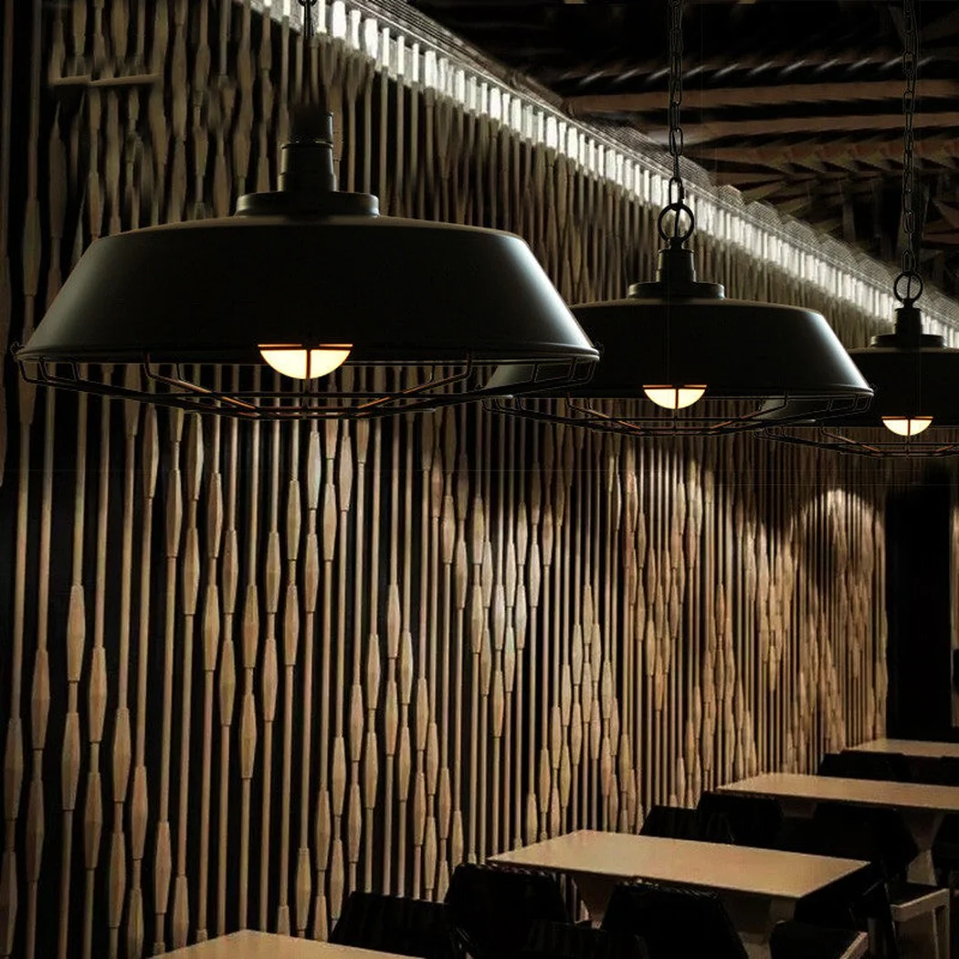 Industrial Pendant Light Cage - Black - Image 7