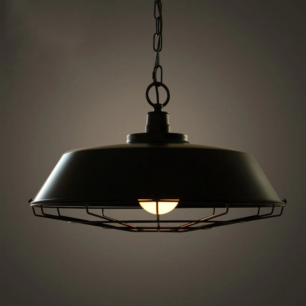 Industrial Pendant Light Cage - Black - Image 8
