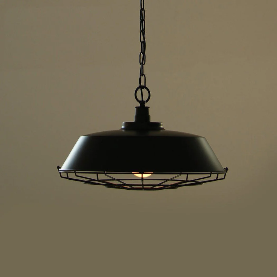 Industrial Pendant Light Cage - Black - Image 9