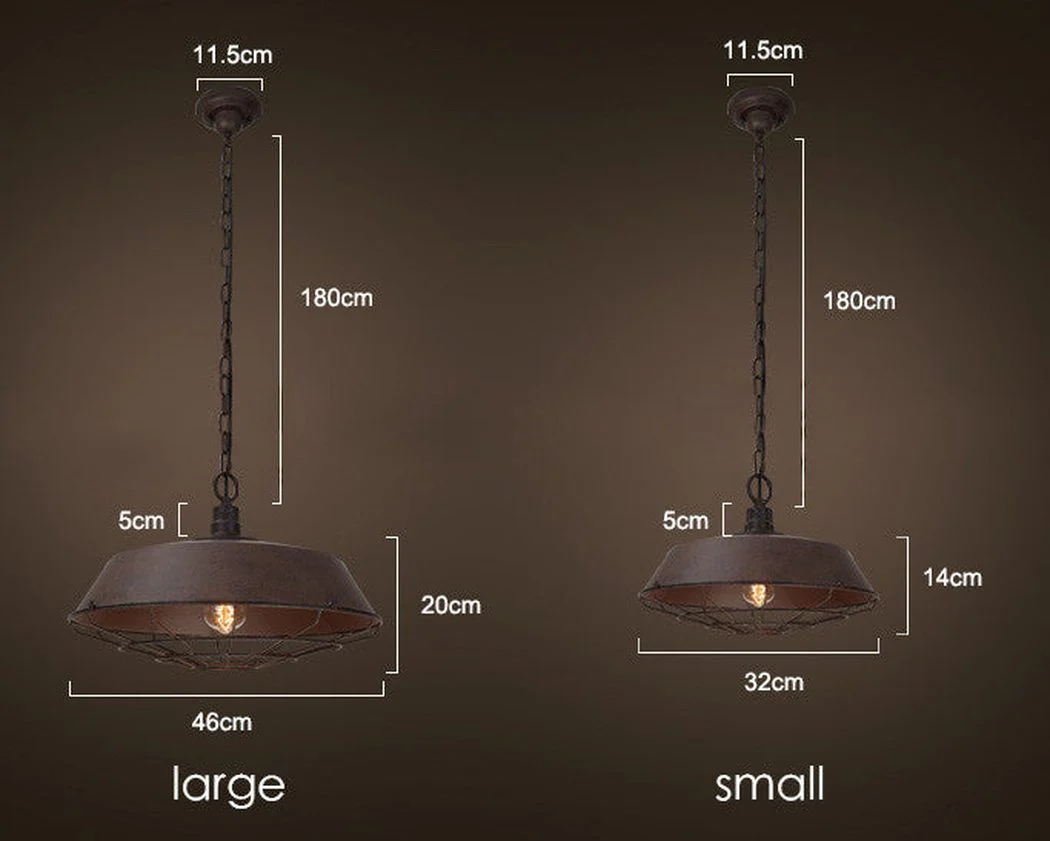 Industrial Pendant Light Cage - White - Image 4