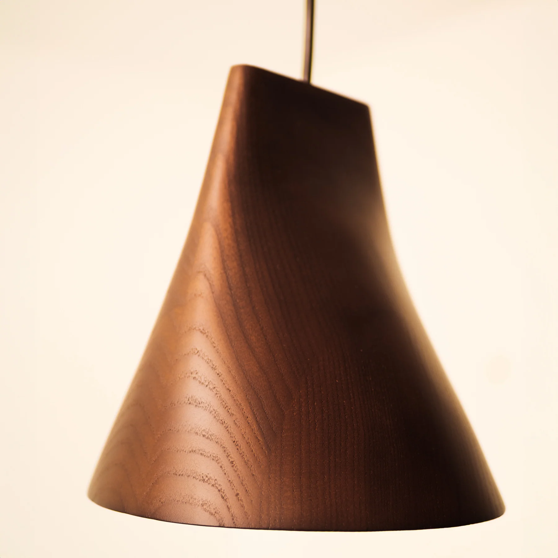 Walnut Solid Wood Minimalist Scandinavian Pendant Light - Image 10