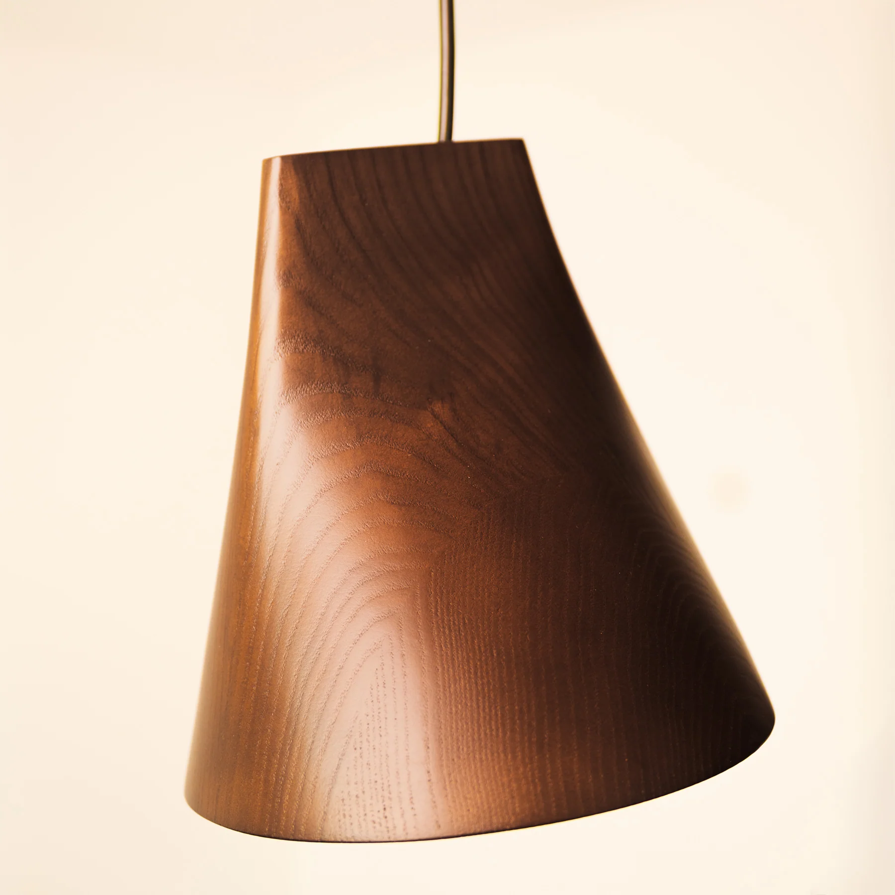 Walnut Solid Wood Minimalist Scandinavian Pendant Light - Image 11