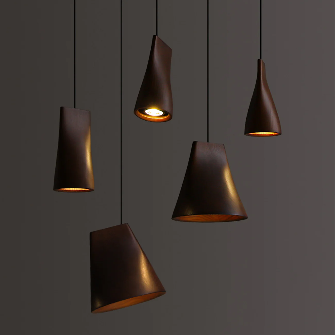 Walnut Solid Wood Minimalist Scandinavian Pendant Light - Image 15