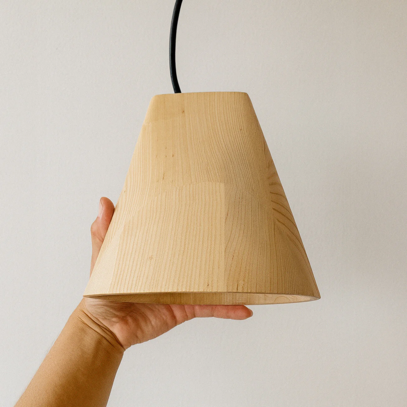 Walnut Solid Wood Minimalist Scandinavian Pendant Light - Image 17