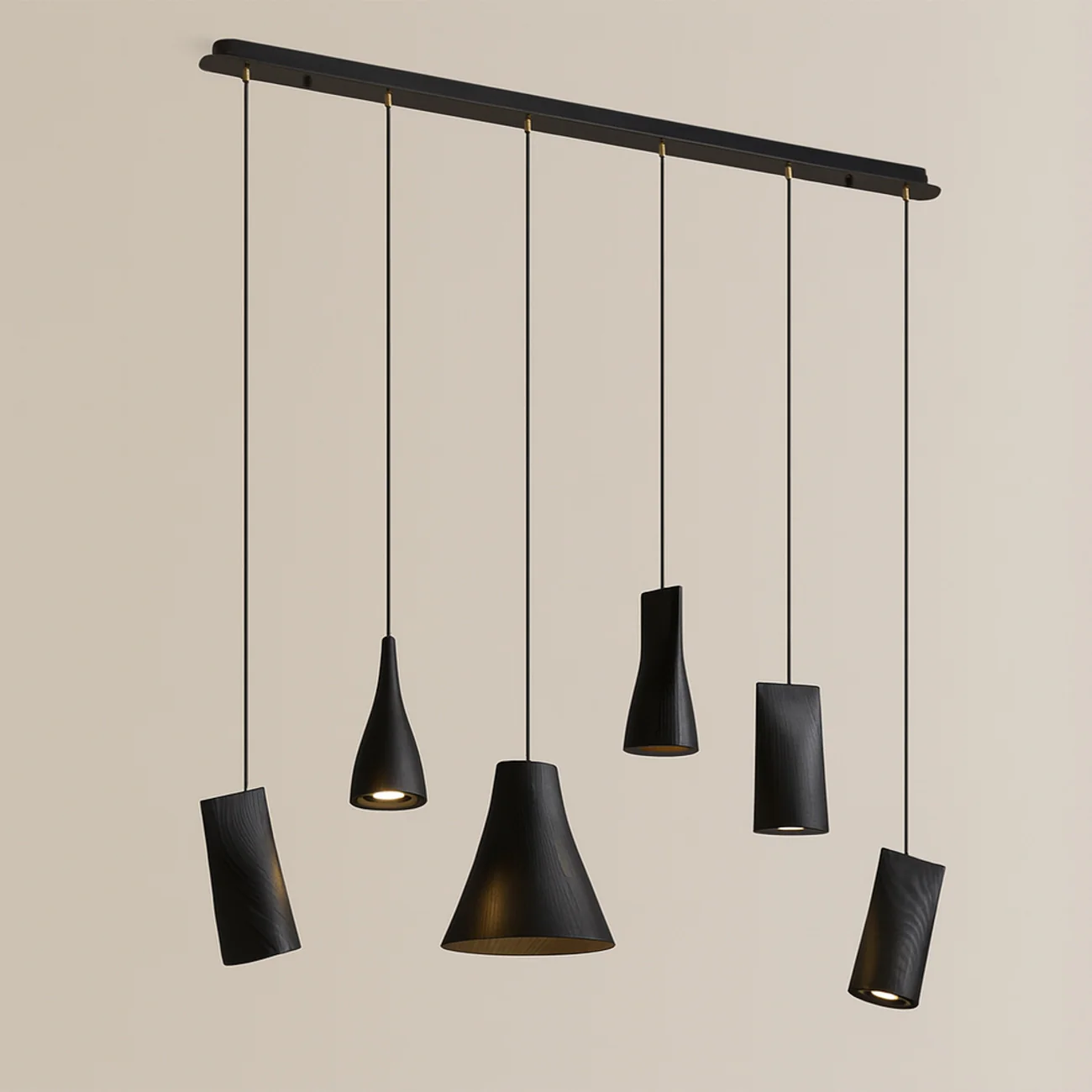 Walnut Solid Wood Minimalist Scandinavian Pendant Light - Image 20