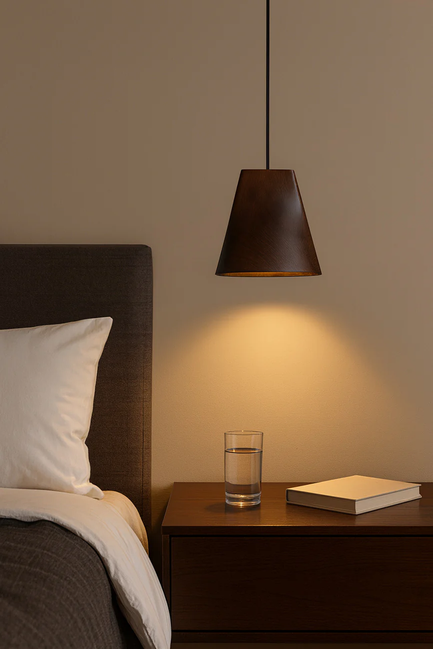 Walnut Solid Wood Minimalist Scandinavian Pendant Light - Image 21