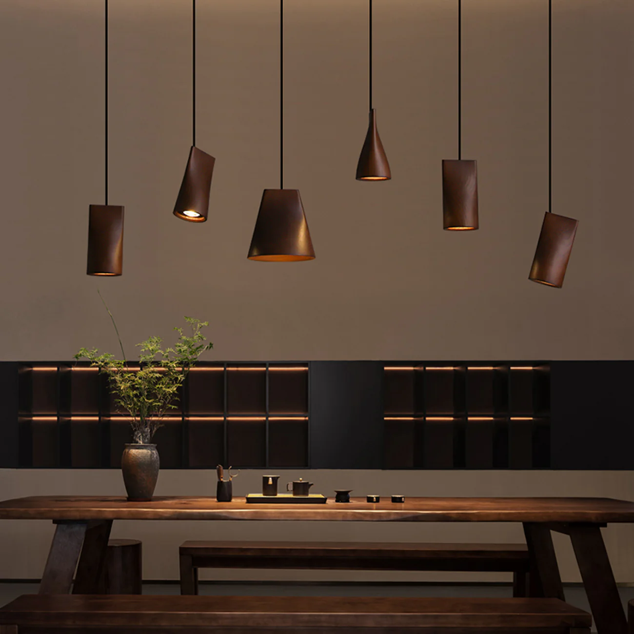Walnut Solid Wood Minimalist Scandinavian Pendant Light - Image 27