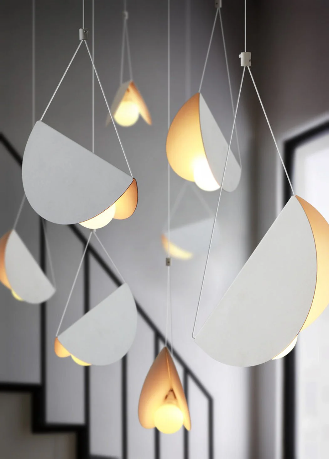 White Glider Minimalist Line Pendant Light - Image 13