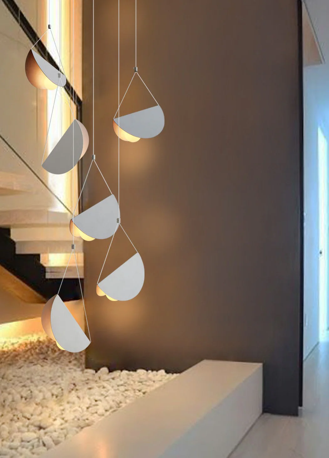 White Glider Minimalist Line Pendant Light - Image 14