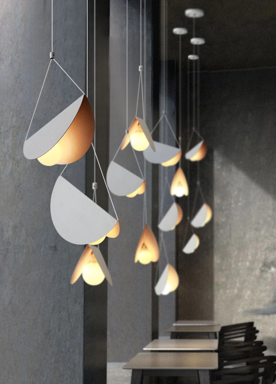 White Glider Minimalist Line Pendant Light - Image 15