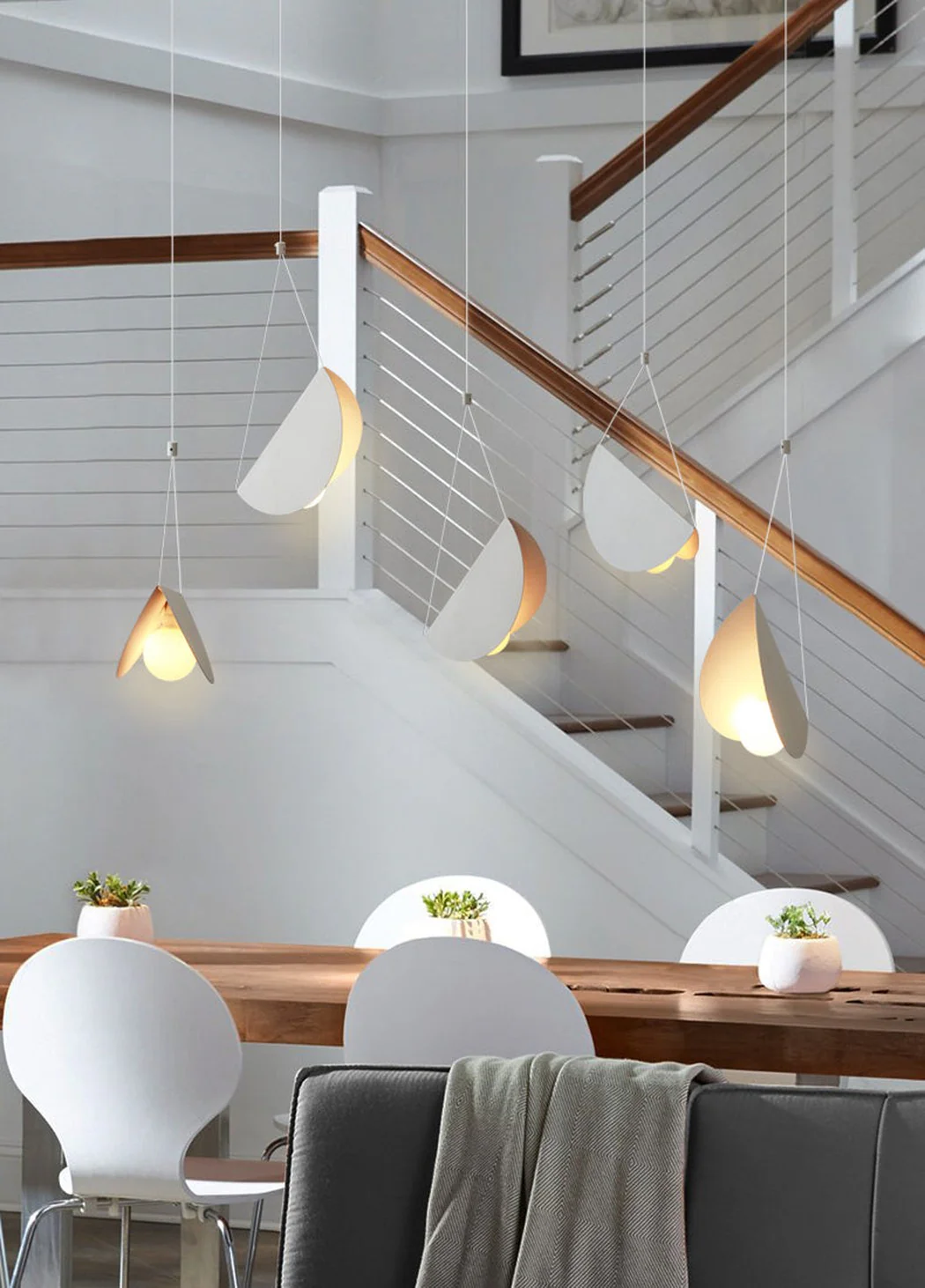 White Glider Minimalist Line Pendant Light - Image 19