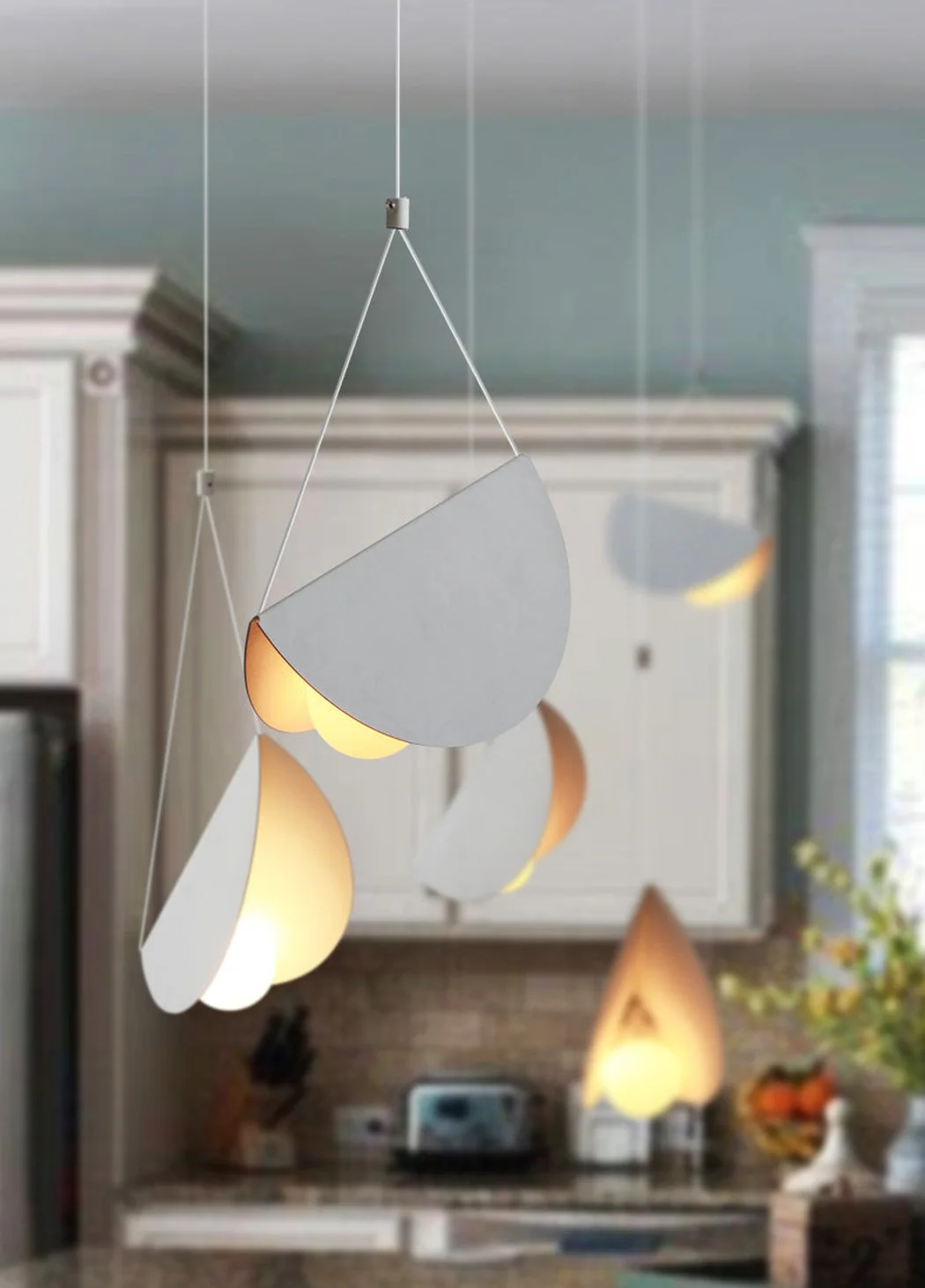 White Glider Minimalist Line Pendant Light - Image 20