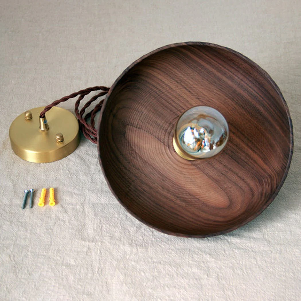 Kuksa wooden chiseled shade pendant Light - Image 2