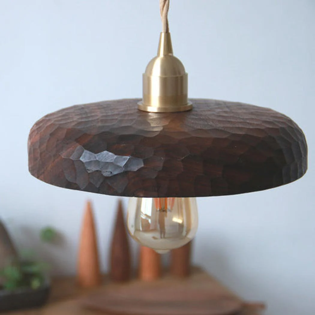 Kuksa wooden chiseled shade pendant Light - Image 4