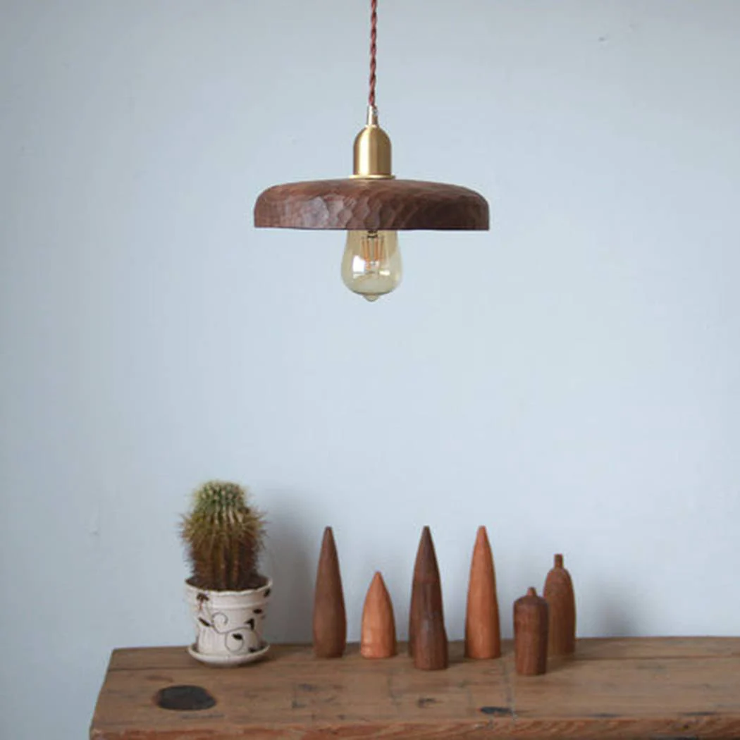 Kuksa wooden chiseled shade pendant Light - Image 5