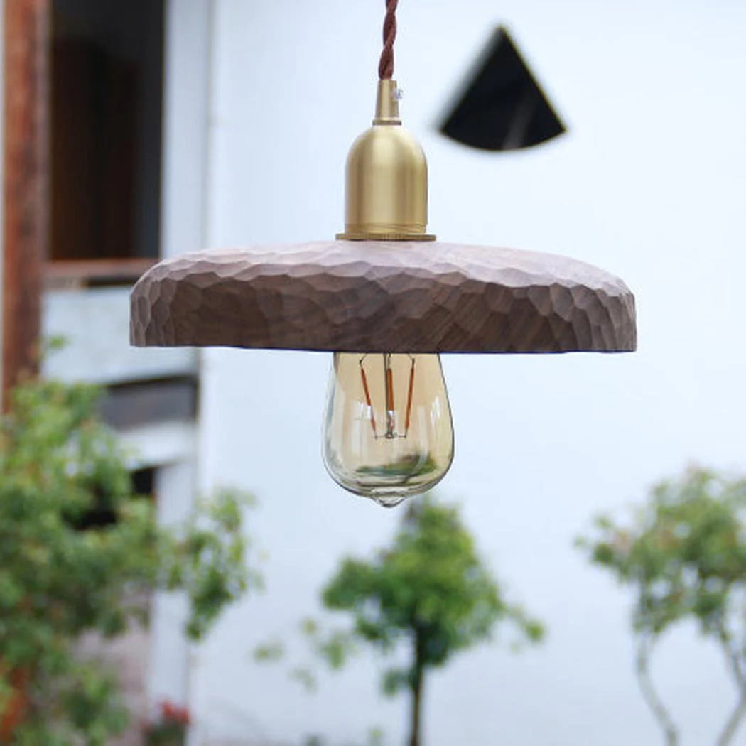 Kuksa wooden chiseled shade pendant Light - Image 7