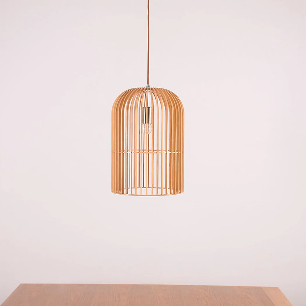 Wooden bird cage pendant light - Image 3