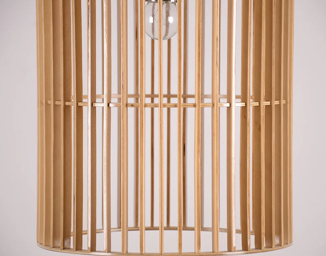 Wooden bird cage pendant light - Image 4