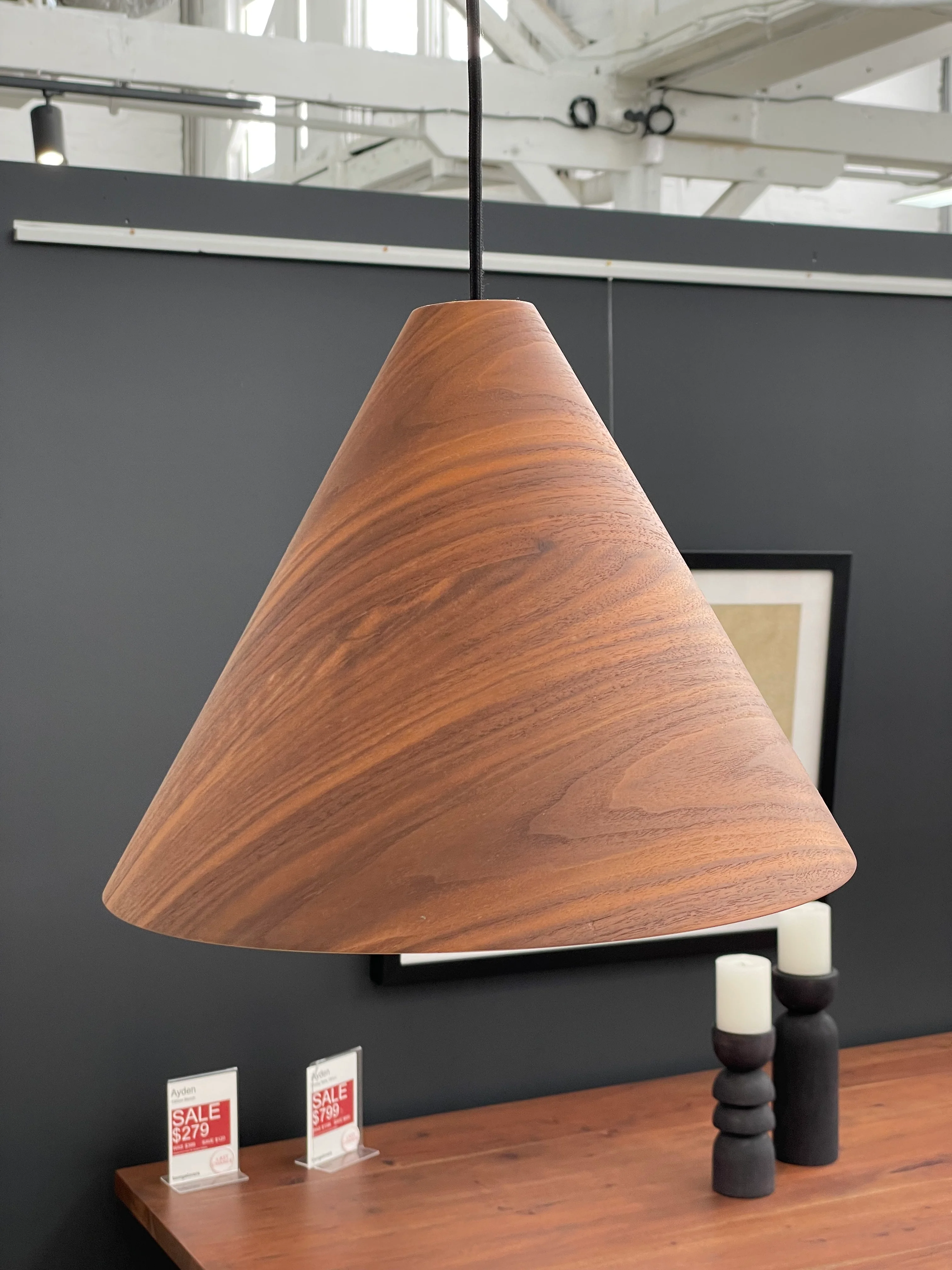 Geppetto Wooden Cone Pendant Light - Image 19
