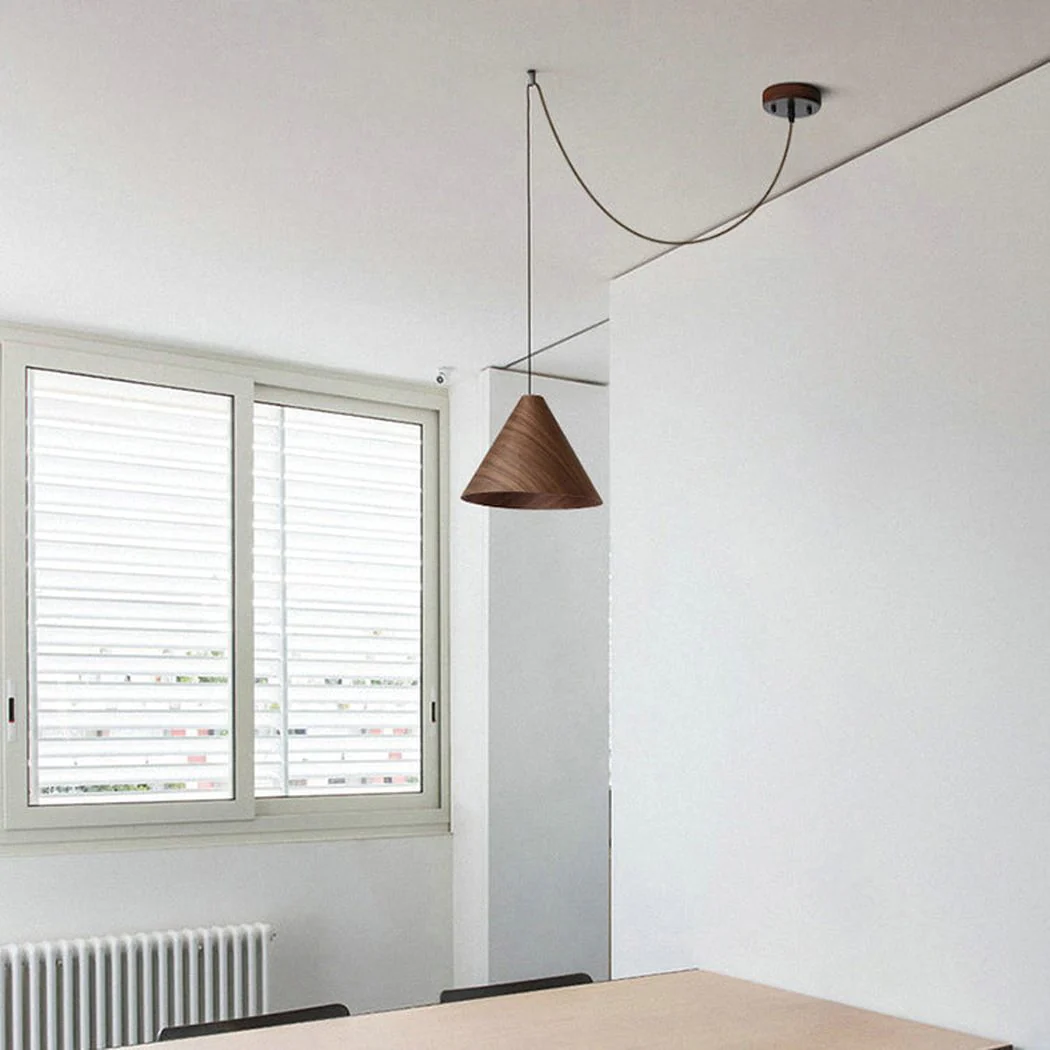 Geppetto Wooden Cone Pendant Light - Image 2