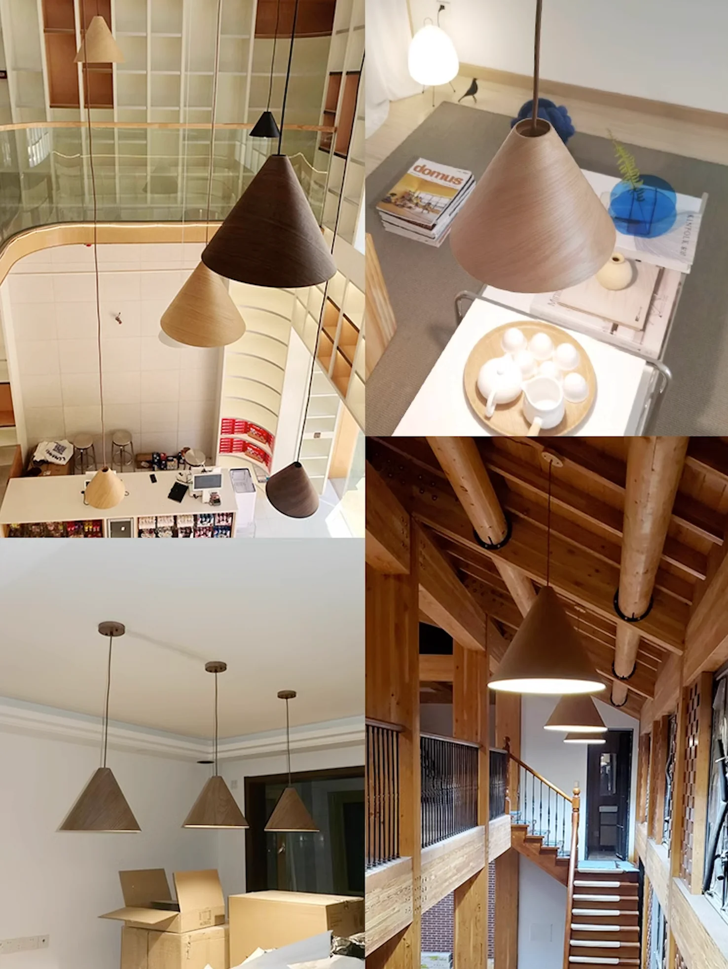 Geppetto Wooden Cone Pendant Light - Image 30