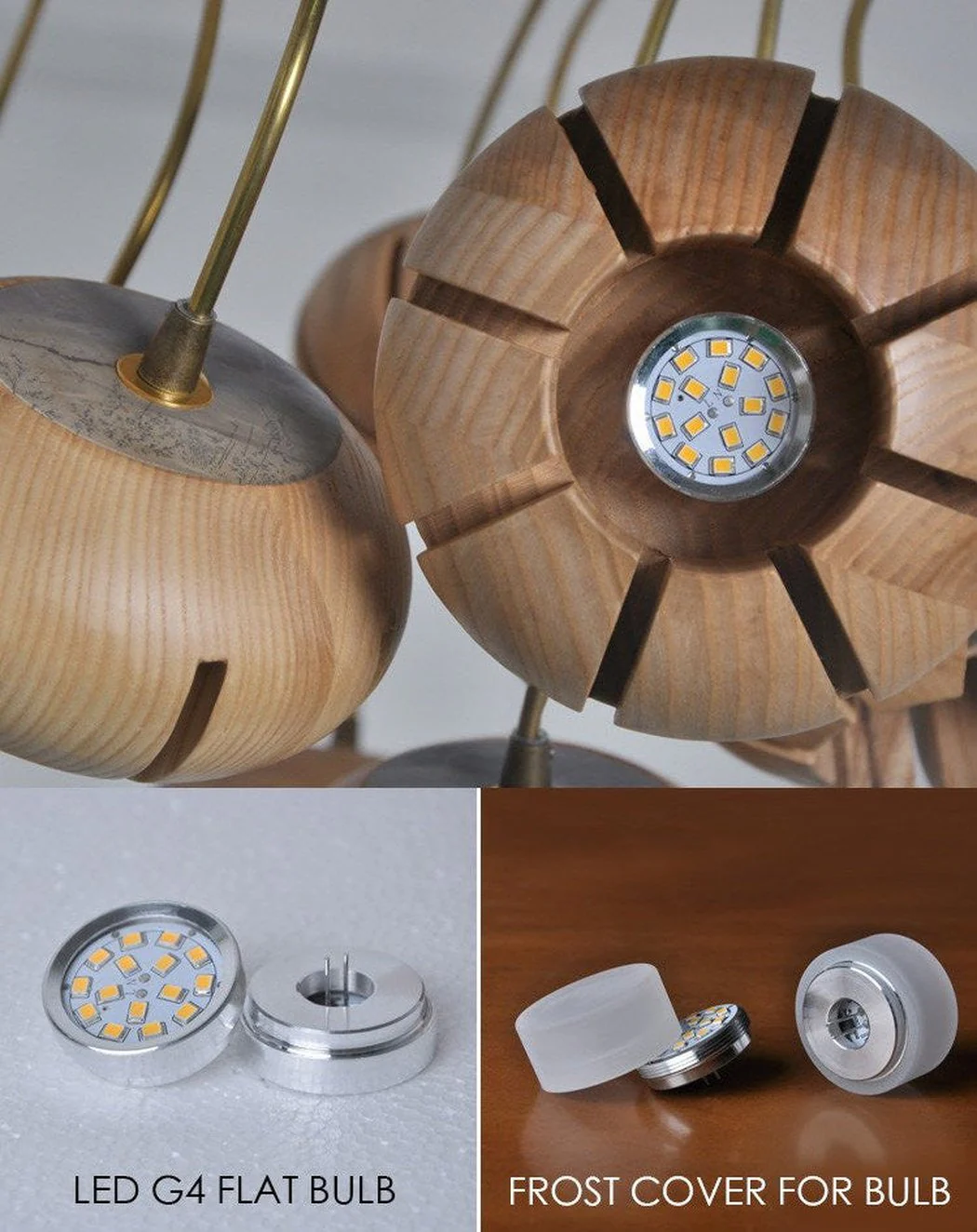 Wooden Petal Kitchen Island Pendant Light - Image 11