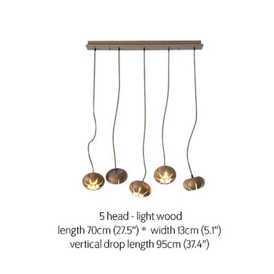 Wooden Petal Kitchen Island Pendant Light - Image 19