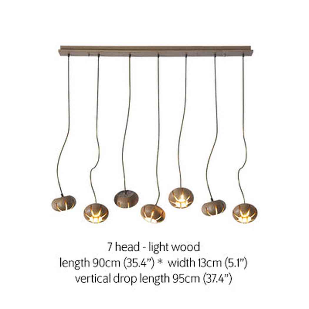 Wooden Petal Kitchen Island Pendant Light - Image 21