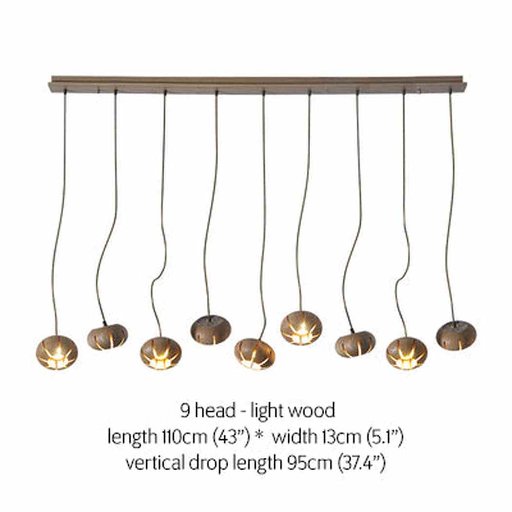 Wooden Petal Kitchen Island Pendant Light - Image 23