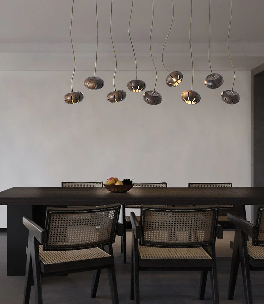 Wooden Petal Kitchen Island Pendant Light - Image 3