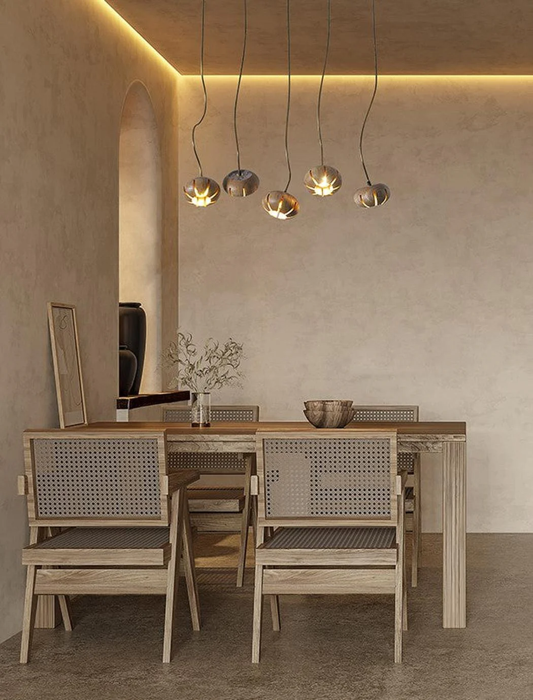 Wooden Petal Kitchen Island Pendant Light - Image 4