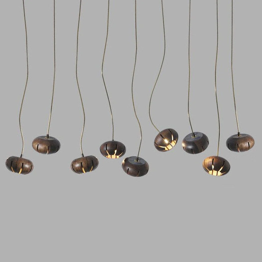 Wooden Petal Kitchen Island Pendant Light - Image 6