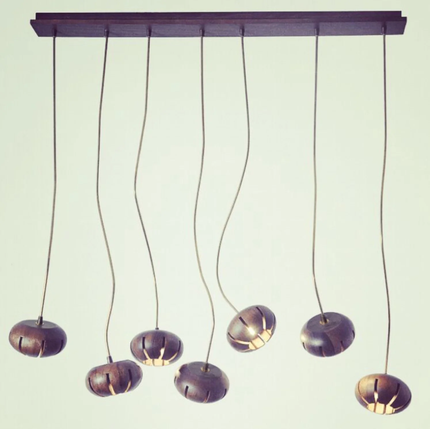 Wooden Petal Kitchen Island Pendant Light - Image 7