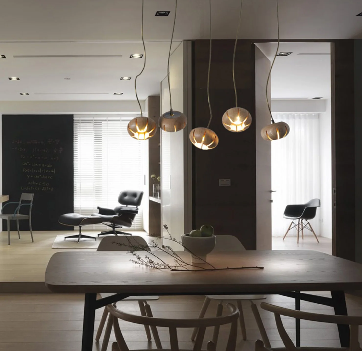 Wooden Petal Kitchen Island Pendant Light - Image 8