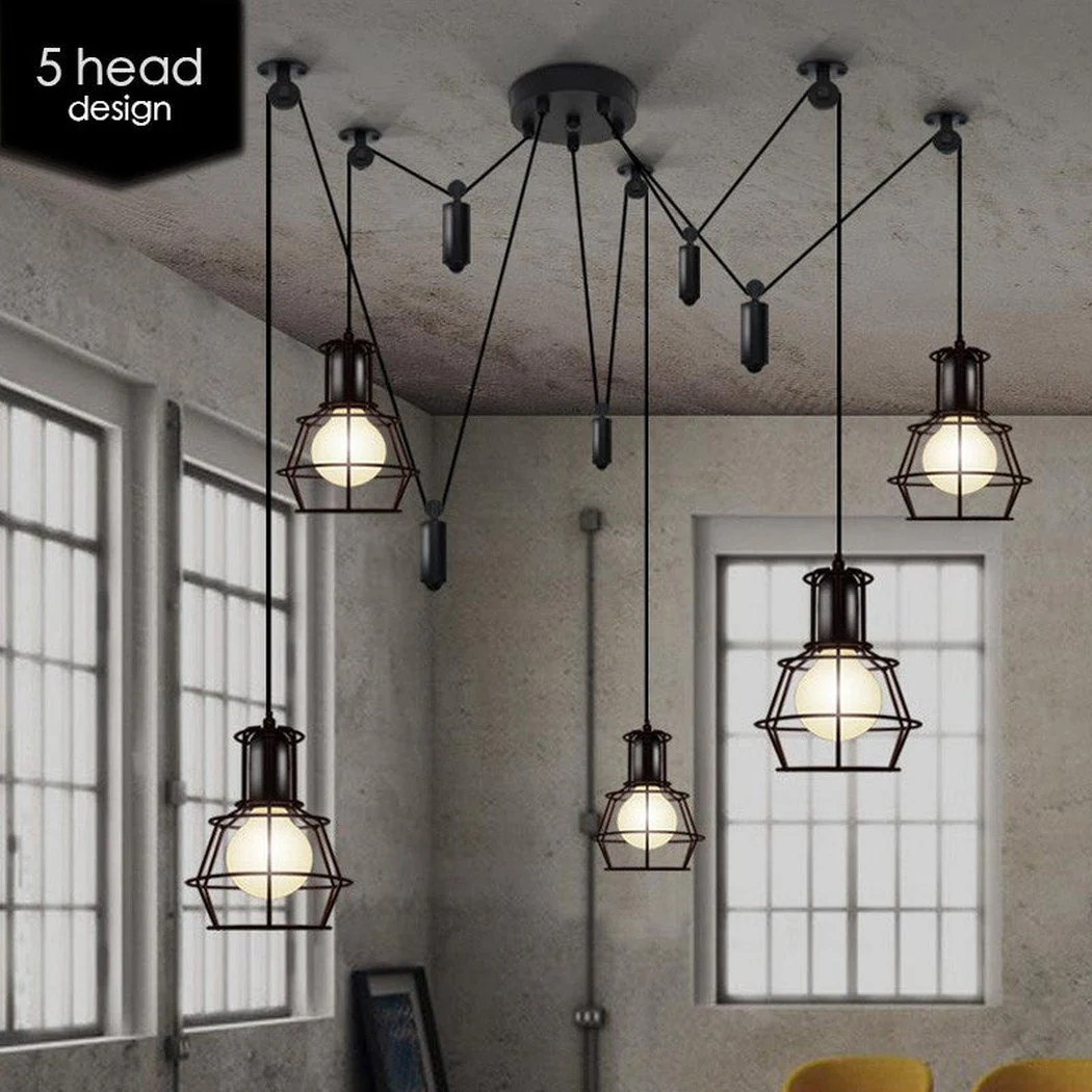Bingham Caged Bulbs Industrial Pendant Light - Image 3