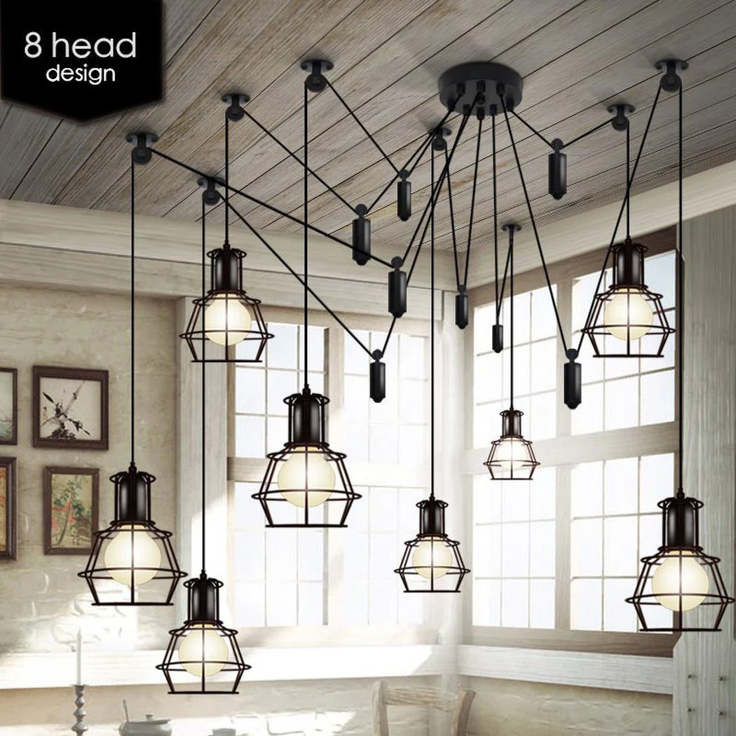 Bingham Caged Bulbs Industrial Pendant Light - Image 4