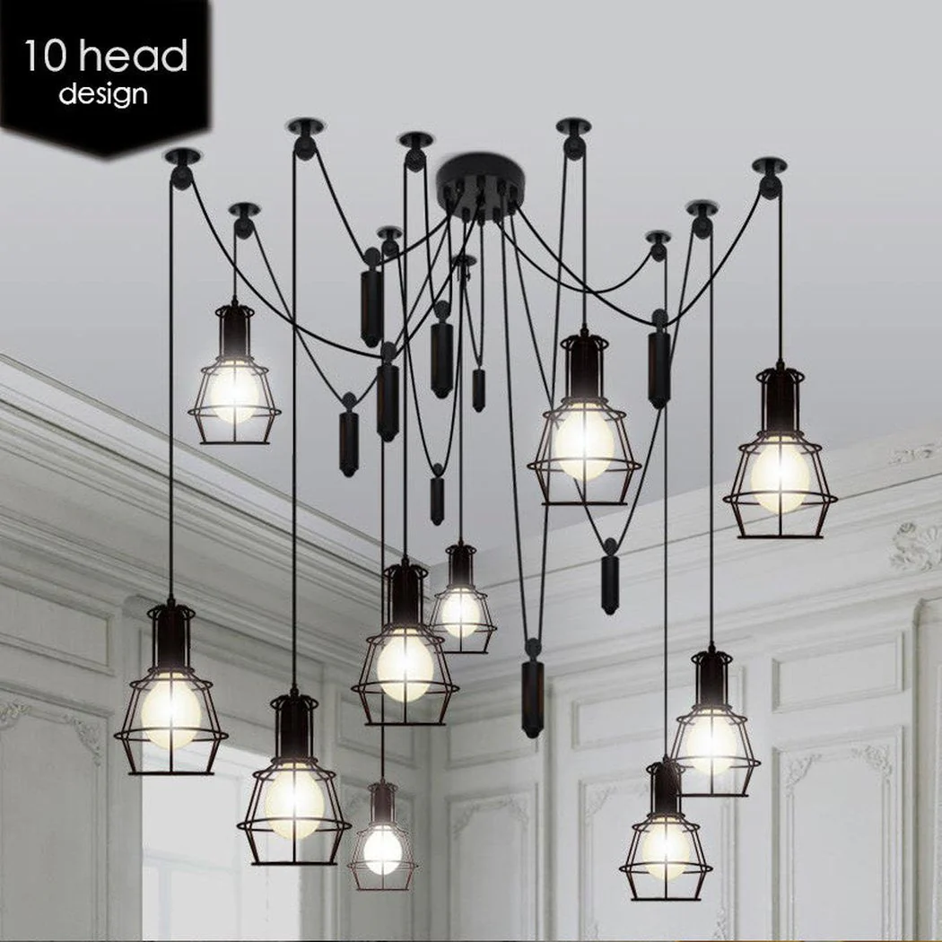 Bingham Caged Bulbs Industrial Pendant Light - Image 5