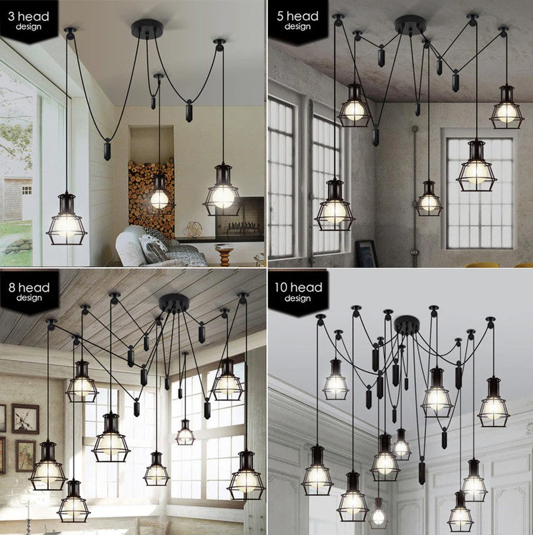 Bingham Caged Bulbs Industrial Pendant Light - Image 6