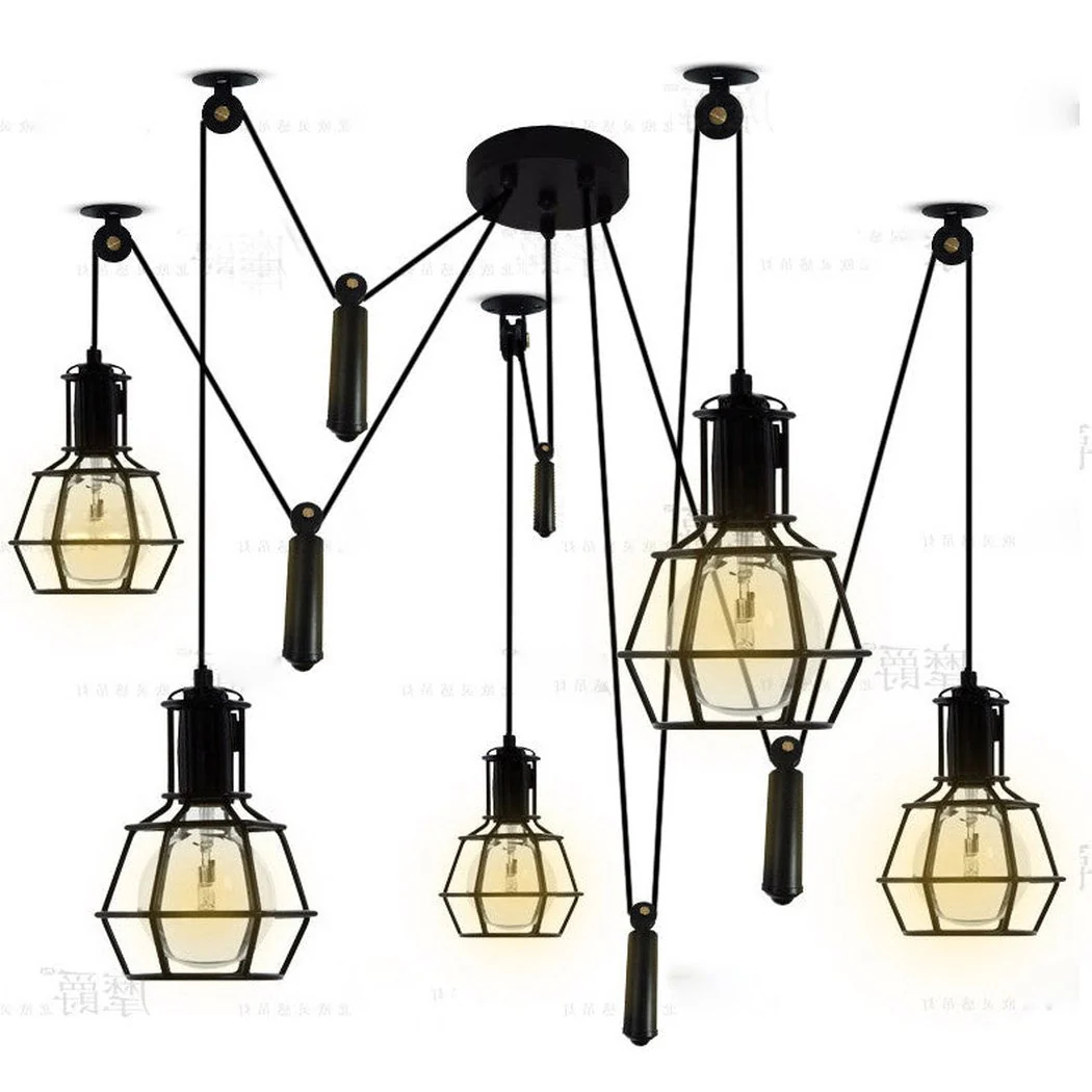 Bingham Caged Bulbs Industrial Pendant Light - Image 7