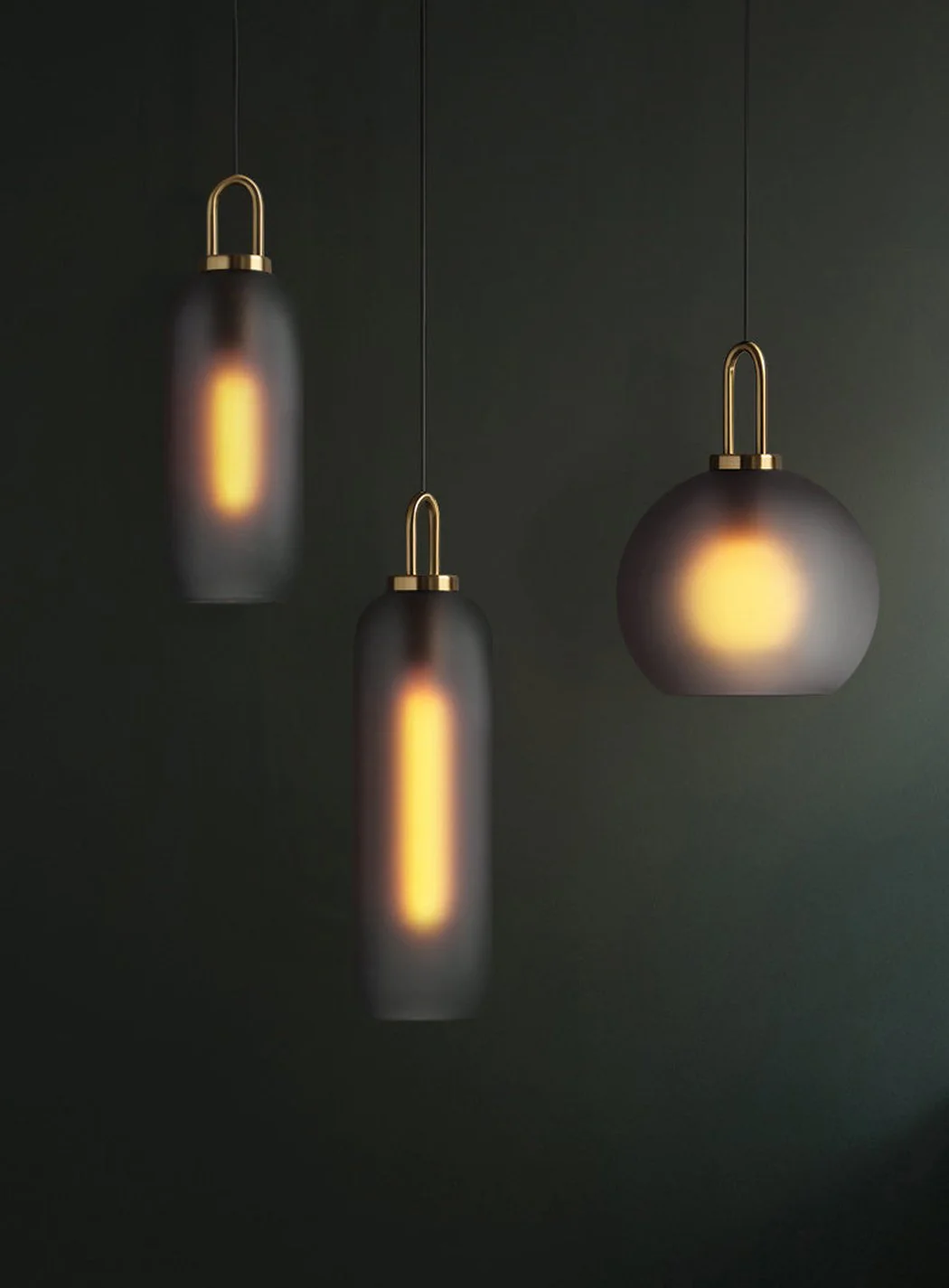 Yayoi Glass Globe Brass Fitting Pendant Light - Image 2