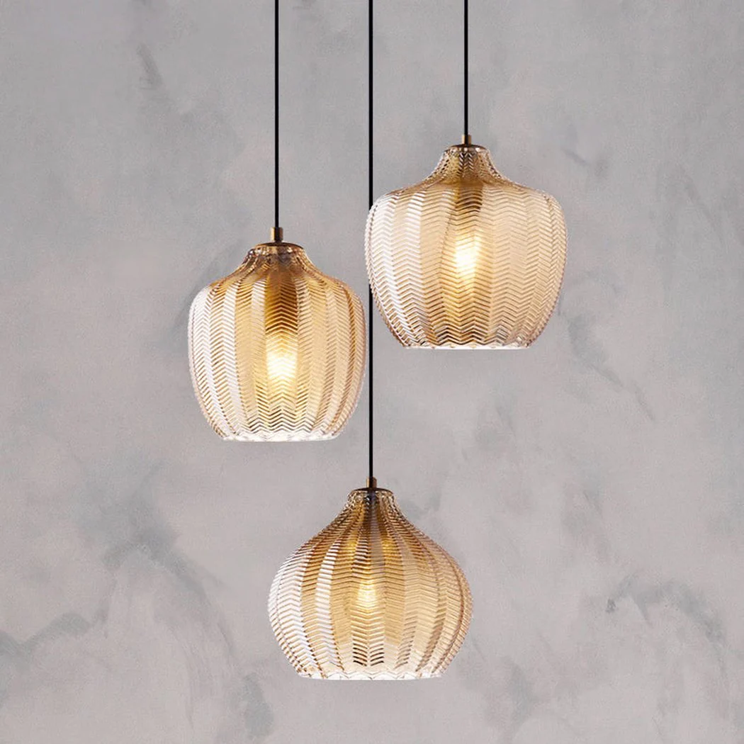 Yui Mid Century Glass Shade Pendant Light