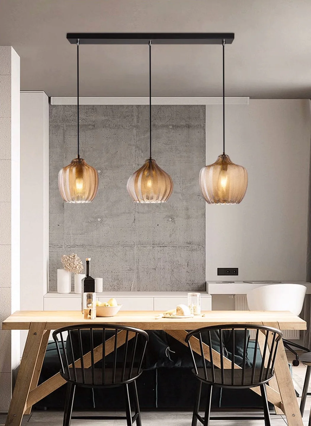 Yui Mid Century Glass Shade Pendant Light - Image 15